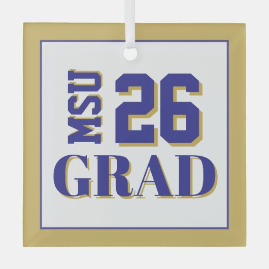 College Afstudeerder '26 Glas Ornament (Voorkant)