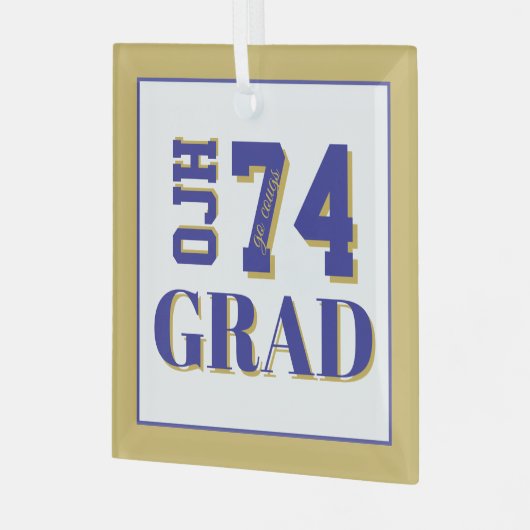 College Afstudeerder '26 Glas Ornament (Voorkant links)