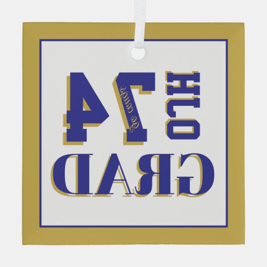 College Afstudeerder '26 Glas Ornament (Achterkant)