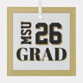 College Afstudeerder '26 Glas Ornament (Voorkant)