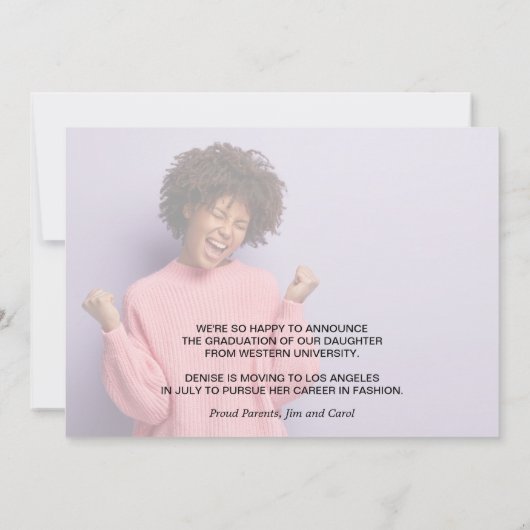 College Afstuderen Fotoaankondiging (Achterkant)