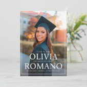 College Afstuderen Fotoaankondiging Kaart (Staand voorkant)