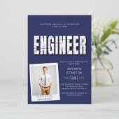 College Afstuderen Party Engineer Technologie Mari Kaart (Staand voorkant)