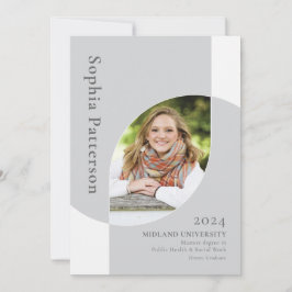 College Afstuderen twee foto grijs wit Aankondiging