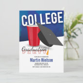 College Afstuderen Uitnodiging (Staand voorkant)