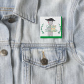 College Afstuderen Vierkante Button 5,1 Cm (In situ)