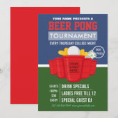 College Beer Pong Tournament add logo Ad (Voorkant / Achterkant)