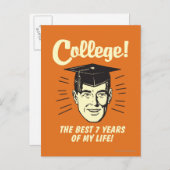 College: Beste 7 jaar van mijn leven Briefkaart (Voorkant / Achterkant)