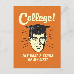 College: Beste 7 jaar van mijn leven Briefkaart