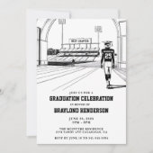 College Bound Football Player Afstuderen Kaart (Voorkant)