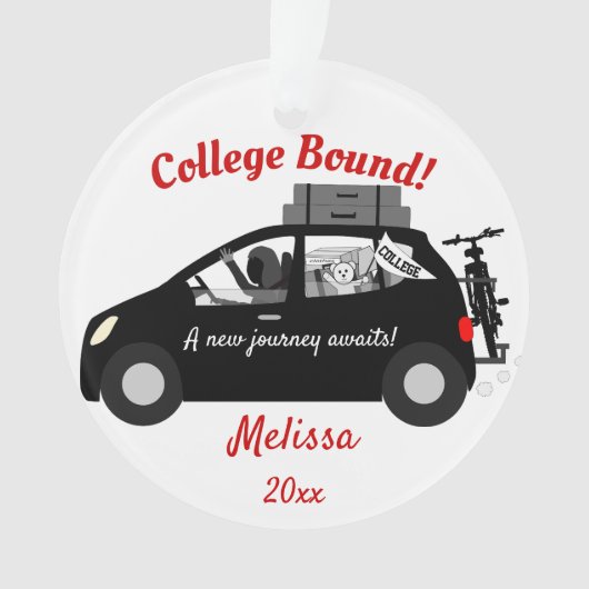 College Bound Girl Acryl Ornament (voorkant)