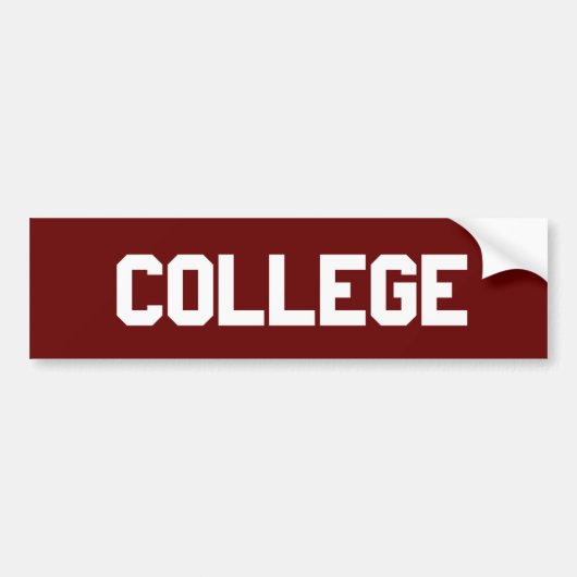 College Bumpersticker (Voorkant)
