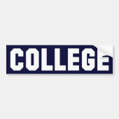 COLLEGE Bumpersticker (Voorkant)