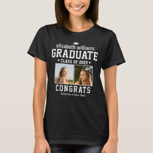 College Class of 2025 Afstuderen Naam T-shirt