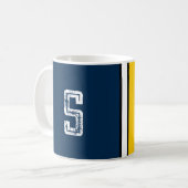 College Colors Monogram Coffee Mok (Voorkant links)