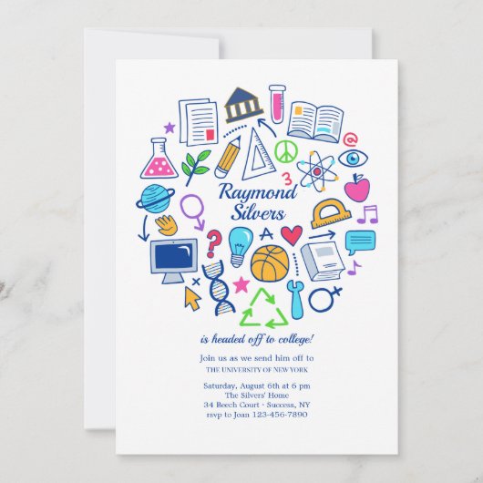 College dat weggaat kaart (Voorkant)