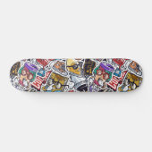 College Dynamic Art Urban Graffiti patroon Skateboard (Horizontaal)