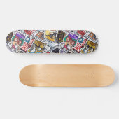 College Dynamic Art Urban Graffiti patroon Skateboard (Horizontaal)