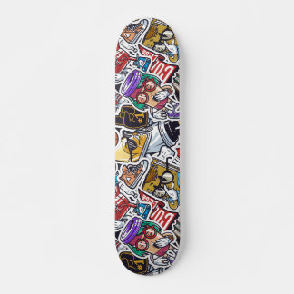 College Dynamic Art Urban Graffiti patroon Skateboard
