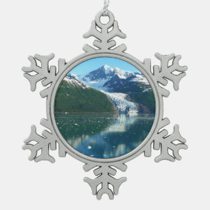 College Fjord I Beauful Alaska-fotografie Tin Sneeuwvlok Ornament