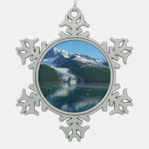 College Fjord II Beauful Alaska Fotografie Tin Sneeuwvlok Ornament