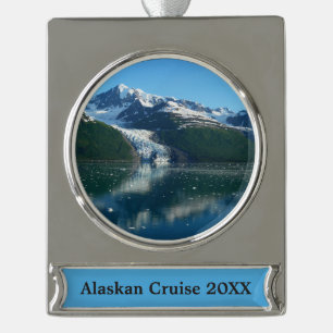 College Fjord II Mooie Alaska Fotografie Verzilverd Banner Ornament