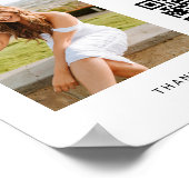 College Fund Afstuderen Foto QR Code Sign Poster (Hoek)