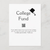 College fund scan QR details toevoegen afstuderen Briefkaart (Voorkant)