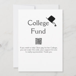 College fund scan QR details toevoegen afstuderen Feestdagenkaart