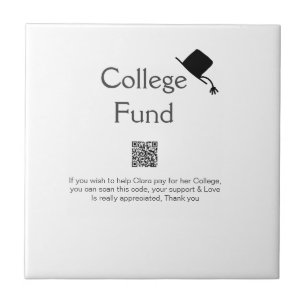 College fund scan QR details toevoegen afstuderen Tegeltje