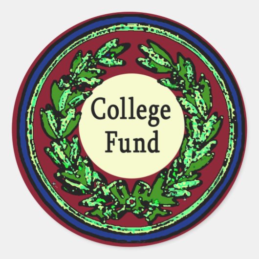 College Fund Tip Jar Stickers (Voorkant)
