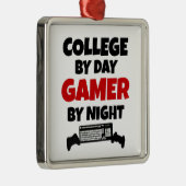 College Gamer Metalen Ornament (Rechts)