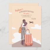 College gebonden Vrouw Party Uitnodiging (Voorkant / Achterkant)