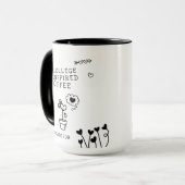 College geïnspireerd koffie Funny Girly, aangepast Mok (Voorkant links)
