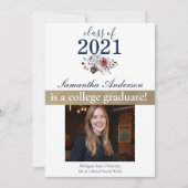 College Graduate Class of 20xx Faire-part Card (Devant)