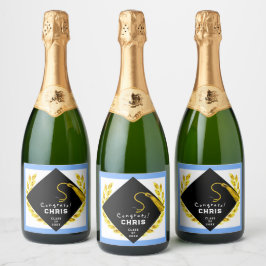 College Graduation Party Gift Sparkling Wijnetiket