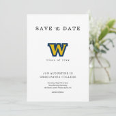 College High School Logo Afstuderen Save the Date Kaart (Staand voorkant)