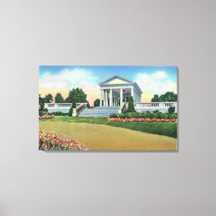 College Hill Park Uitzicht van Dudley Memorial Canvas Afdruk