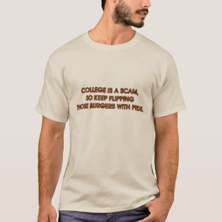 College is een Scam Mannen Basic T-Shirt, White T-shirt
