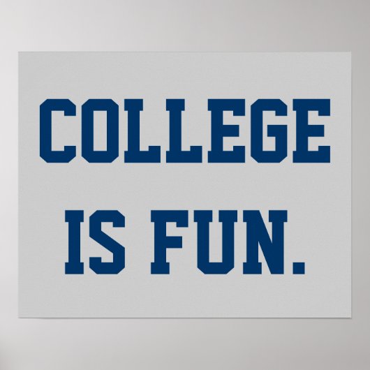 College is leuk. poster (Voorkant)