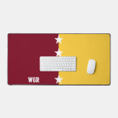 College Kleuren Maroon & Goud Monogram Bureaumat (Keyboard & Muis)