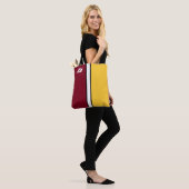 College Kleuren Paars & Goud Monogram  Draagtas (Op model)