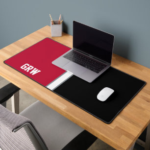 College kleuren rood & zwart monogram bureaumat