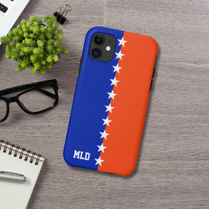 College Kleuren Royal Blauw & Sinaasappel iPhone 11 Hoesje