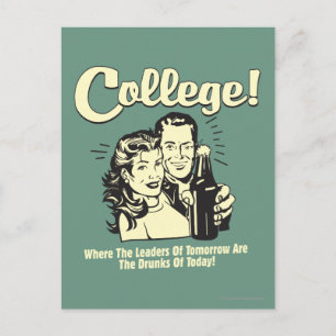 College: Leiders Drink Morgen vandaag Briefkaart