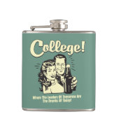 College: Leiders Drink Morgen vandaag Heupfles (Voorkant)