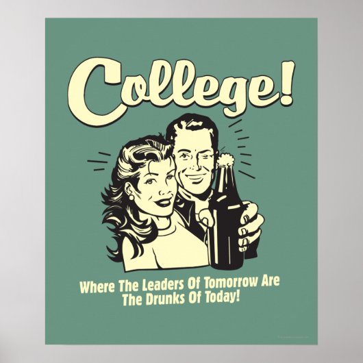 College: Leiders Drink Morgen vandaag Poster (Voorkant)