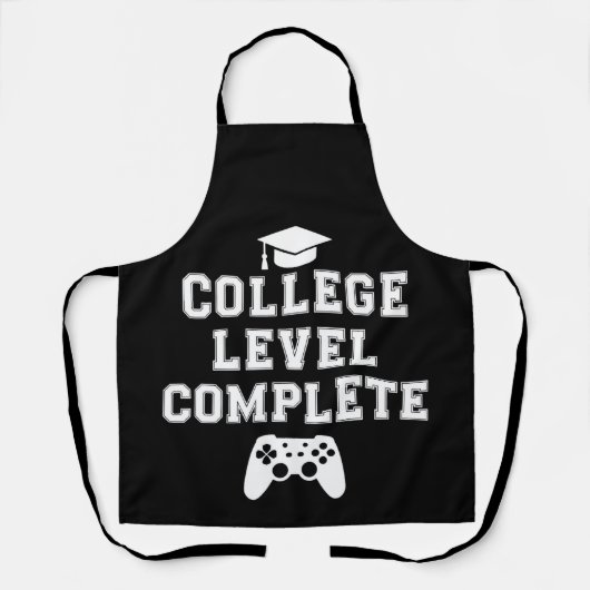 College Level Complete Afstuderen Gamer Gaming Schort (Voorkant)