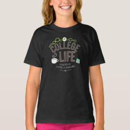 College Life Powered by Coffee - Brandstof uw dage T-shirt