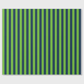 College Marine Blauw en Actie Groene Verticale Str Cadeaupapier (Vlak)